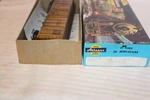 Ho Scale Athearn 50' Express Box Car, Burlington, Yellow #5287 - 1632 Weathered. Fixed Price $24.00.