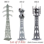 Scale Tomytec Scenery Transmission & Radio Tower Set Of 3-KIT Nib Structure. Fixed Price $98.00.