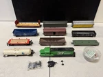 Ho Scale Accessories & Train Cars (X12) Lot (used). Fixed Price $110.99.
