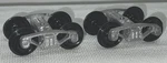Walthers O-gauge 2-RAIL Bettendorf Freight Trucks Plastic Wheels (1 Pair). Fixed Price $12.00.