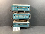 Lionel# 609, 611 Pullmans Blue, Silver Prewar Gauge. Fixed Price $99.95.
