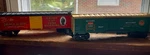Lionel 6-9847 Wolfschmidt Vodka Billboard Reefer & 6-7702 Prince Albert Boxcar. Fixed Price $29.99.
