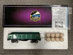 + Mth Standard Tinplate Peacock W/ Brass 512 Gondola Car Barrels 10-1119 *st. Fixed Price $175.00.