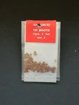 Loved Walnut Wood Bigots 2MM Sachets Of 100 Pieces Art 4049/02. Fixed Price $14.07.