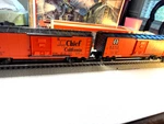 Lionel Set Of Two 6-19282 Santa Fe Super Chief California" Boxcar L2408. Fixed Price $28.88.