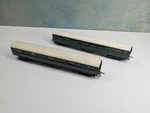 Tri-ang Ho Pair Of Coach Passenger Cars Southern Railway #S1774, 1750 (2 Pcs). Fixed Price $23.60.