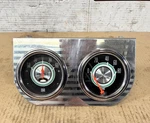 Vintage Stewart Warner Green Line 2-GAUGE Set Amperes Oil Pressure Panel. Fixed Price $424.99.