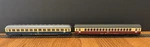 Roco Db Deutsche Bahn Ho Passenger Coach Cars Red/tan & Blue/tan-no Boxes. Fixed Price $35.00.