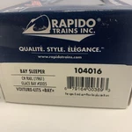 Ho Rapido 104016 Bay Sleeper Cn RAIL1961 Glac #2025 Hard To Find New/box. Fixed Price $337.95.
