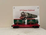 Scale Trains Lionel Flat Car 6821 W/steamer. Fixed Price $17.00.