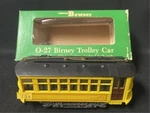 Bowser Yellow Gauge Birney Trolley. Fixed Price $75.00.
