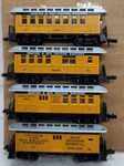 Roundhouse 89444 34' Overton D&rgw 4-CAR Pass Set Rapid Cplrs+mtl Whls NIB(#5). Fixed Price $139.95.